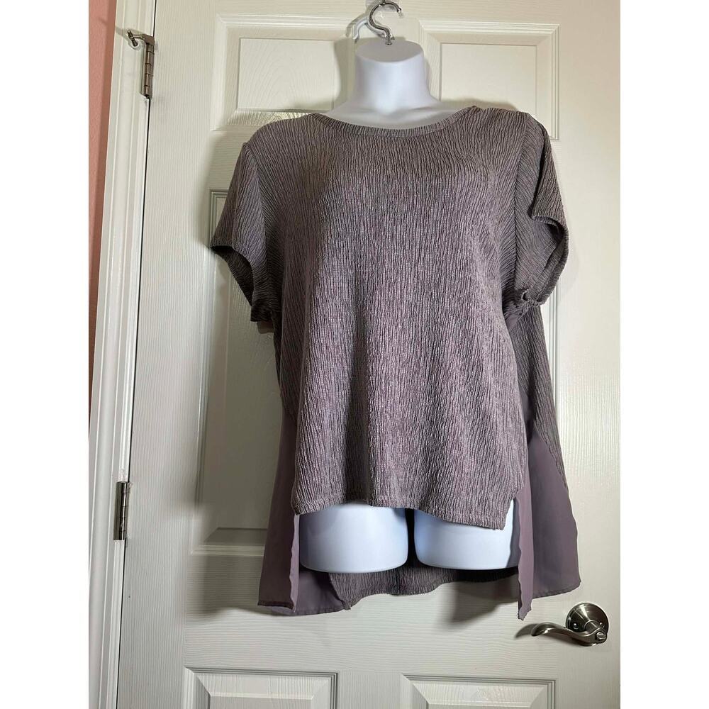 Simply Vera by Vera Wang purple high low short sleeve 2x SOLD